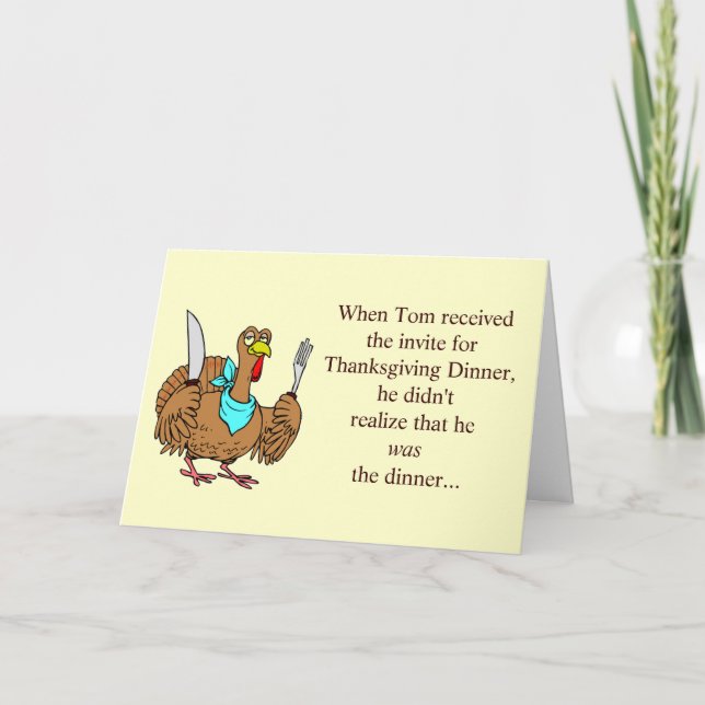 Thanksgiving Funny Greeting Card (Front)