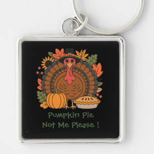 Thanksgiving, Funny Turkey Chef, Gobble, Modern  K Key Ring