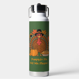 Thanksgiving, Funny Turkey Chef, Gobble, Modern W Water Bottle