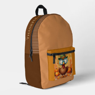 Thanksgiving,Funny Turkey , Happy Turkey Printed Backpack