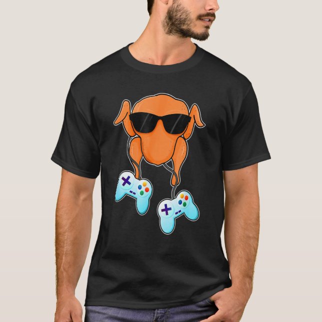 Thanksgiving Gamer Turkey Gaming Controller Kids B T-Shirt (Front)