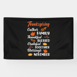 Thanksgiving Gather Family Banner