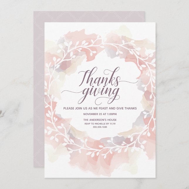 Thanksgiving Gathering Invitation - Custom (Front/Back)
