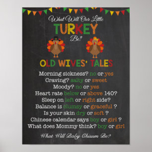 Thanksgiving Gender Reveal Old Wives' Tales Poster