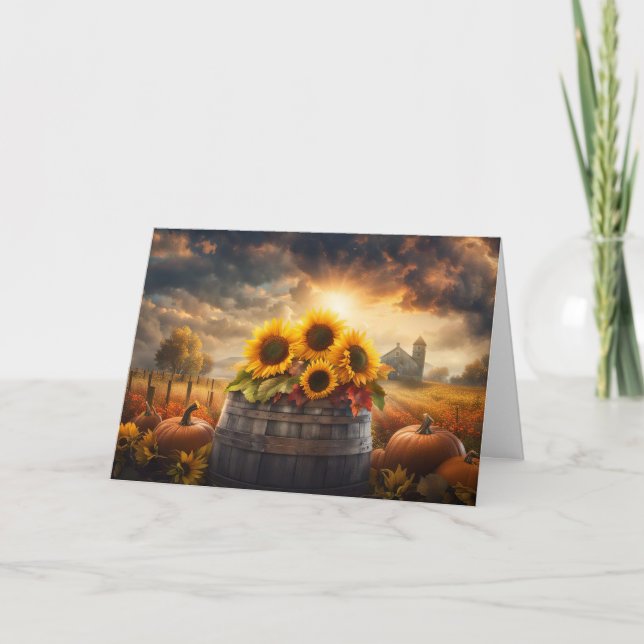 Thanksgiving General Happy Thanksgiving Country Holiday Card (Front)