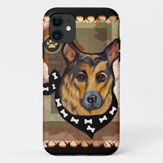 THANKSGIVING GERMAN SHEPHERD Case-Mate iPhone CASE (Back)
