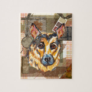 THANKSGIVING GERMAN SHEPHERD JIGSAW PUZZLE