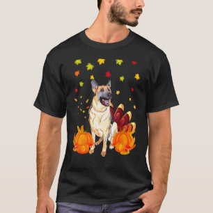 Thanksgiving German Shepherd Turkey Costume Autumn T-Shirt