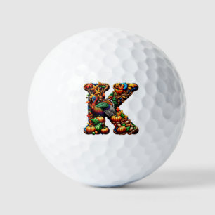 Thanksgiving gift for letter k golf balls