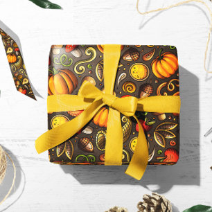 Thanksgiving Gift Wrap   Autumn Gift Wrap Paper