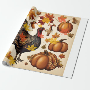 Thanksgiving gift wrapping paper
