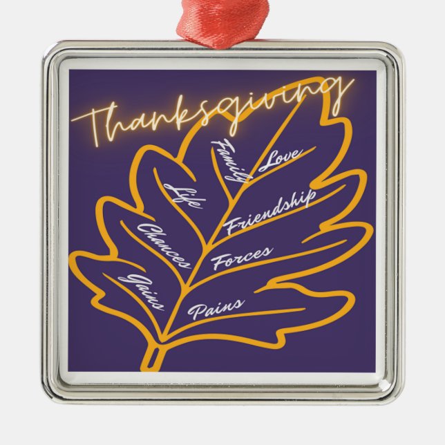 Thanksgiving Gifts  Metal Ornament (Front)