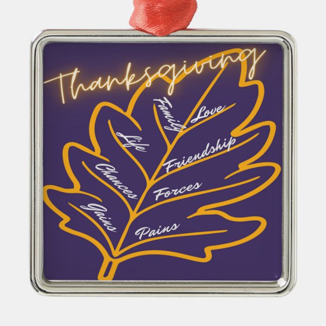 Thanksgiving Gifts  Metal Ornament (Front)