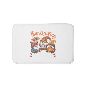Thanksgiving Gnome Fall Leopard Turkey Essential T Bath Mat