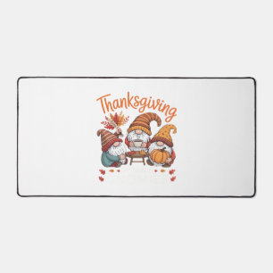 Thanksgiving Gnome Fall Leopard Turkey Essential T Desk Mat
