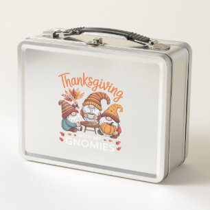 Thanksgiving Gnome Fall Leopard Turkey Essential T Metal Lunch Box