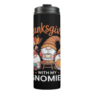 Thanksgiving Gnome Fall Leopard Turkey Essential T Thermal Tumbler