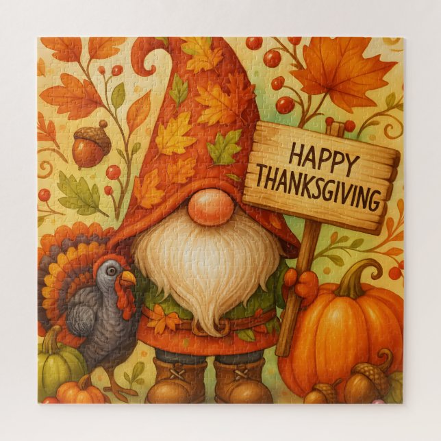 Thanksgiving Gnome Puzzle (Vertical)
