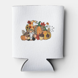 Thanksgiving Gnomes Fall Leaves Gnomes Funny Fall Can Cooler