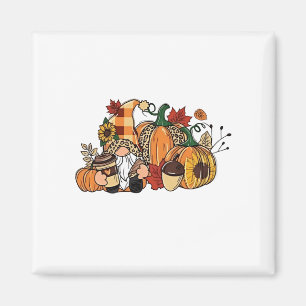 Thanksgiving Gnomes Fall Leaves Gnomes Funny Fall Magnet