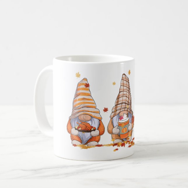 Thanksgiving Gnomes Mug (Front Left)