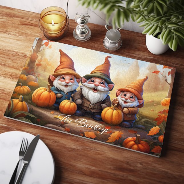 Thanksgiving Gnomes Personalised Cutting Board (Creator Uploaded)