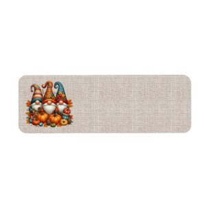 Thanksgiving Gnomes Trio Address Labels