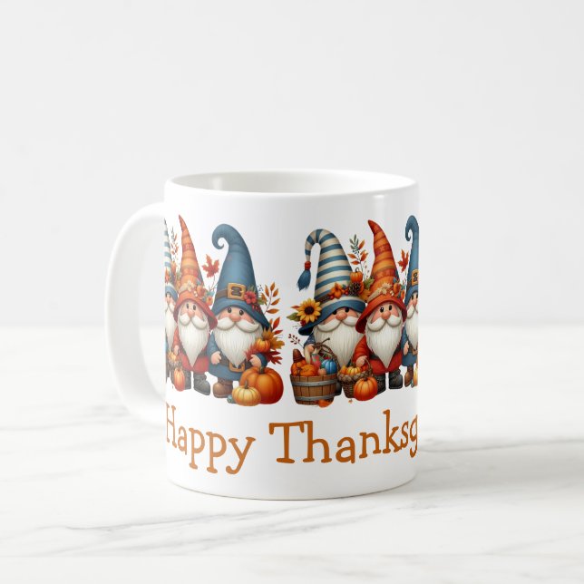 Thanksgiving Gnomes Trio Mug (Front Left)
