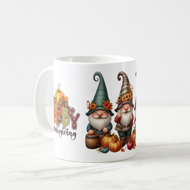 Thanksgiving Gnomes Trio Mug (Front Left)