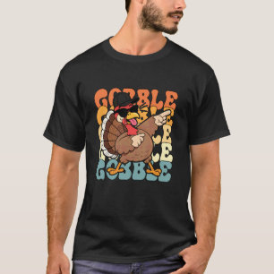 Thanksgiving Gobble Dabbing Turkey Day Fall Vibes T-Shirt