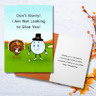 Thanksgiving Golf with Turkey & Golf Ball