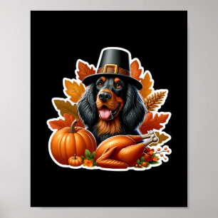 Thanksgiving Gordon Setter Dog Owner Mom Dad Lover Poster