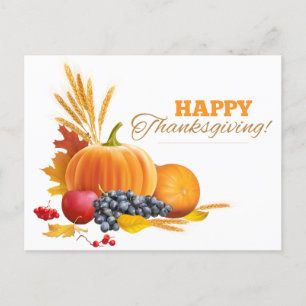Thanksgiving Gratitude Holiday Postcard