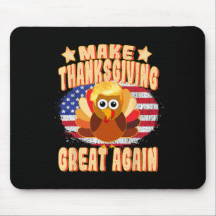 Thanksgiving Great Again Trump Turkey Funny 2024 G Mouse Pad