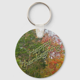 Thanksgiving Green Lane PA Autumn Foliage Key Ring