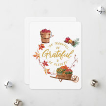 Thanksgiving Greeting Card, Be Grateful