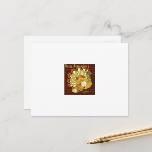 Thanksgiving Greeting Post Card (Front/Back In Situ)