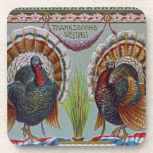 Thanksgiving Greetings 1906 Coaster