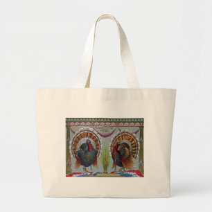 Thanksgiving Greetings 1906 Large Tote Bag