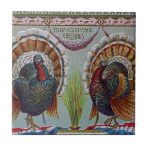 Thanksgiving Greetings 1906 Tile