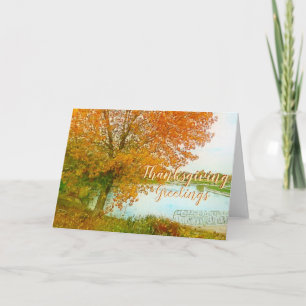 Thanksgiving greetings holiday card