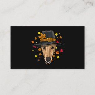 Thanksgiving Greyhound Pilgrim Costume Men Women Enclosure Card