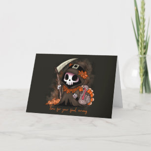 Thanksgiving Grim Reaper Holiday Card