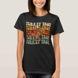 Thanksgiving Groovy Turkey Trot 2023 Trot Race T-Shirt