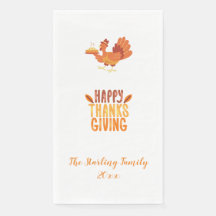 Thanksgiving guest towel customisable.
