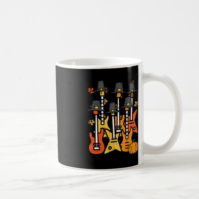 Thanksgiving Guitars Fall Rock Music Riocker Men B Coffee Mug (Right)