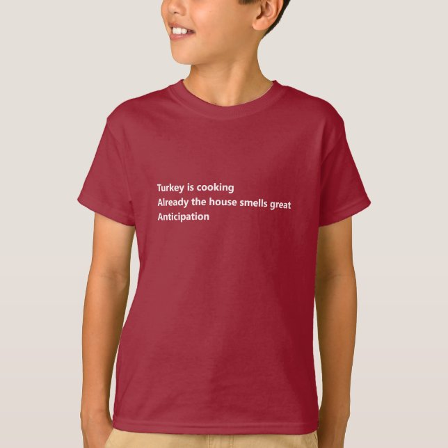 Thanksgiving Haiku Poem  T-Shirt (Front)