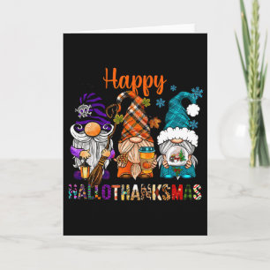 Thanksgiving Halloween Christmas Happy Hallothanks Card