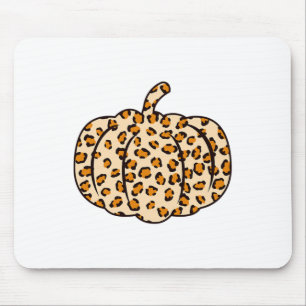 Thanksgiving Halloween Fall animal Leopard Pumpkin Mouse Pad