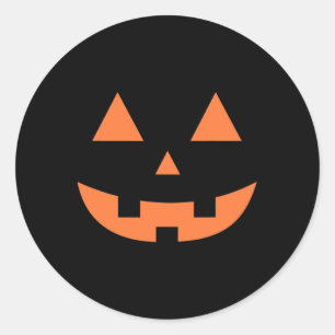 Thanksgiving Halloween Fall Scary Jack O' Lantern Classic Round Sticker